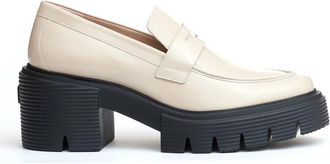 Stuart Weitzman Soholoafer Beige - Dames - Loafers - Beige - 39 EU - Schoenen