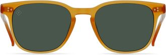 Raen Optics Alvez Round Polarized Square Sunglasses in Honey/Green Polar at Nordstrom