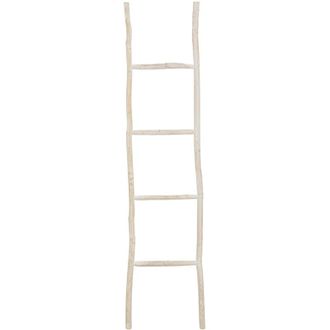 Biscottini International Toallero De Escalera De Madera Moderno Para Ba&ntilde;o De Pie De Pared Decorativo Toallero De Escalera Soporte Para Objetos Y Jarrones