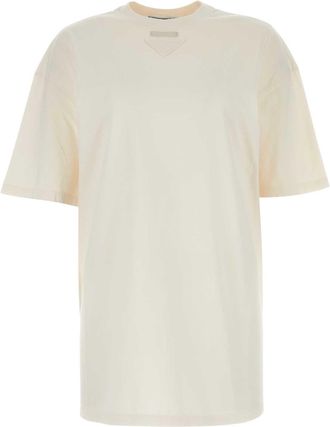 Prada Ivory Jersey T Shirt
