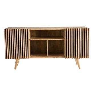 Miliboo Aparador En Mango Con Puertas Correderas Alba