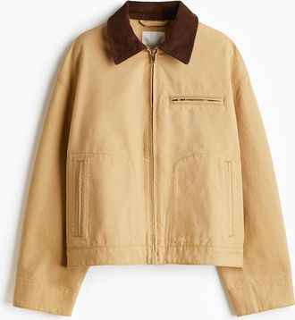 H&M Blouson mit Cordkragen - Beige