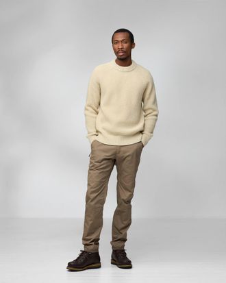 Fjällräven Mens Ovik Jumper in Ivory Merino - Size X-Large