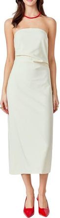 endless rose Strapless Midi Dress in Cream at Nordstrom, Size X-Small