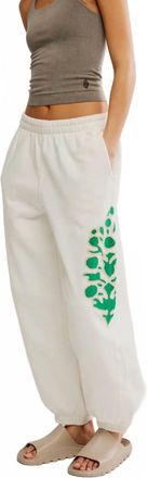 Free People Womens All Star Embroidered Pant In White
