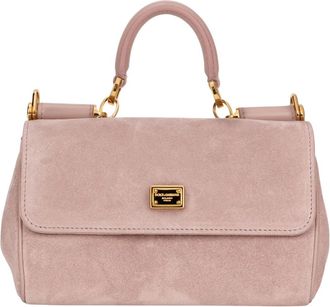 Dolce & Gabbana My Sicily Medium - Dames - Handtassen - Roze - ONE Size - Leer - Tassen