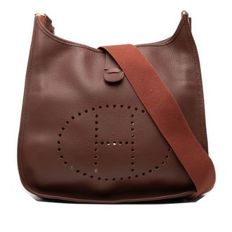 Herm&egrave;s Pre-owned Womens Clemence Evelyne I Pm - Brown Leather - One Size