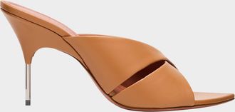 Amina Muaddi Samantha Leather Sandals