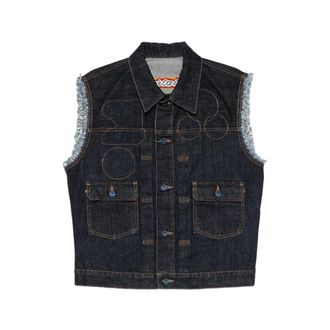 Kenzo Frayed Sleeveless Gilets