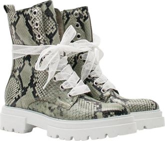 Kennel & Schmenger Stijlvolle veterschoenen voor dames - Dames - Veterlaarzen - Groen - 40 EU - Leer - Schoenen