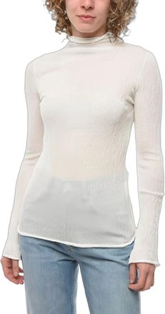 Ferragamo Ribbed Long-Sleeve Shirt - White