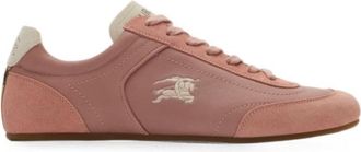 Burberry Pink Leather Sneakers