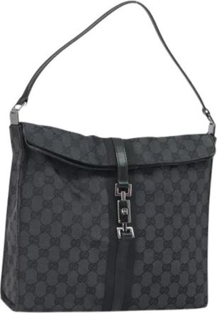 Gucci Pre-owned Canvas Schoudertas - Dames - Vintage Schoudertas - Zwart - ONE Size - Vintage