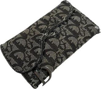Dior Pre-owned Wallets, female, Black, Size: ONE SIZE Pre-owned Vintage Cotton Wallet