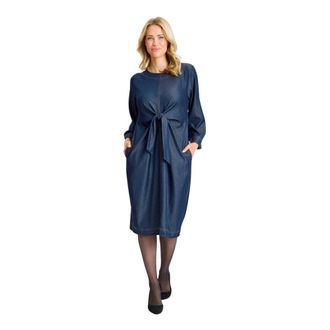 In Front IN Front - Midi Jurk - Dames - Jurken - Blauw - Maat: M