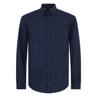 Paul & Shark Lange Mouwen Shirt - Heren - Casual Overhemden - Blauw - M - Katoen - Overhemden