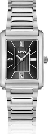 BOSS Black-dial watch with gold-effect bracelet
