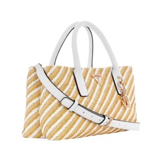 Guess Simona Satchel - female - Guess - Handbags - Beige - ONE SIZE - Bags