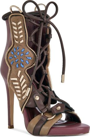 Azalea Wang Shainia Sandal in Plum Multi at Nordstrom, Size 8.5