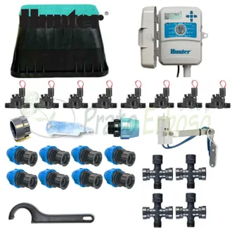 Hunter Kit De Riego De 8 Zonas Con Controlador Exterior X2