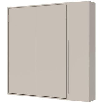 Itamoby Letto matrimoniale verticale a scomparsa Versia 160 con armadio 1 anta dx Argilla