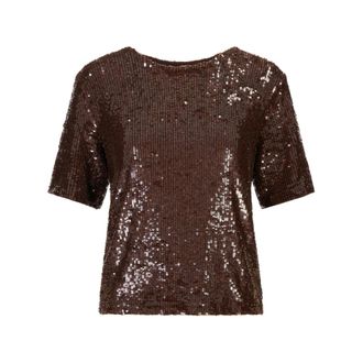 P.A.R.O.S.H. Gong2 Blouse - female - P.A.R.O.S.H. - Blouses - Brown - M - Blouses & Shirts