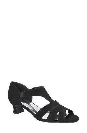 Easy Street Essie Sandal in Black Lamy at Nordstrom, Size 6.5