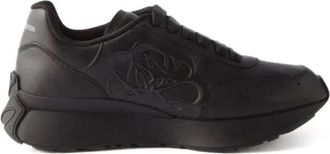 Alexander McQueen Exaggerated Sole Logo Sneakers Zwart - Heren - Sneakers - Zwart - 40 EU - Leer - Schoenen