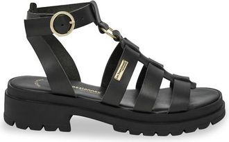 Les Tropeziennes Sandalen in leer Tobo, dikke zool