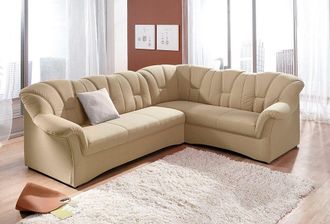 Domo Collection Ecksofa »Papenburg B/T/H: 242/190/84 cm L-Form« wahlweise mit Bettfunktion, Langer Schenkel links oder rechts