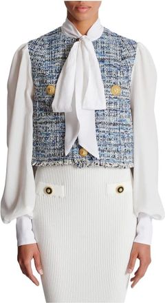 Balmain Mujer, Chaquetas, Azul, Talla: S