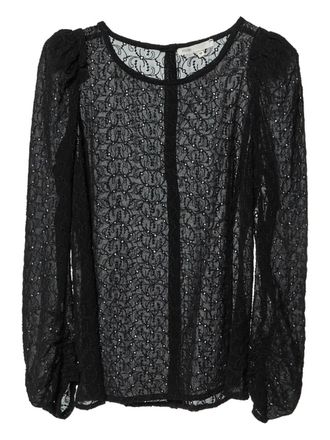 Maje embroidered-design top - Black