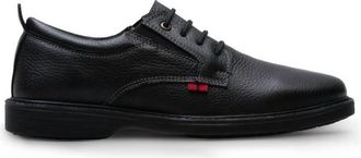 Andrea Mens Leather Upper And Rubber Sole Oxford Shoes In Black
