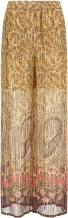 Valentino Garavani Pekin Broek met Voyage Imaginaire Paisley Print - Dames - Wijde Broeken - Veelkleurig - 2XL - Broeken
