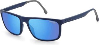 Carrera Grey Blue Mirror Rectangular Mens Sunglasses CARRERA 8047/S 0PJP/XT 58