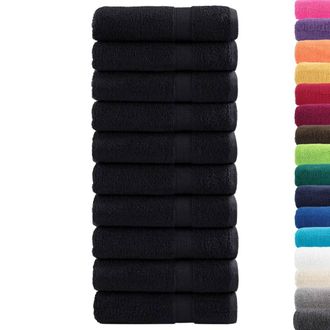Berkfield Home Premium Bath Towels SOLUND 10 pcs 100x150 cm 600 gsm in Black