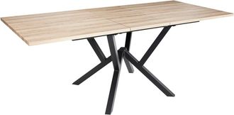 Beliani Mesa de comedor de derivado de madera 8 personas L160 200