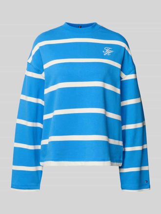 Tommy Hilfiger Relaxed Fit Sweatshirt aus Baumwoll-Mix in Hellblau, Gr&ouml;&szlig;e XXL