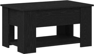 vidaXL Mesa de Café Roble Negro 79 x 49 x 41 cm Madera de ingeniería vidaXL