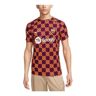 Nike Barcelona FC Pre Match Soccer Jersey Orange DR4902-729
