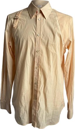 Alexander McQueen Alexander McQueen Harness Poplin overhemd in oranje katoen