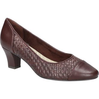 Easy Street Wes Cap Toe Pump in Brown Woven Embossed at Nordstrom Rack, Size 6