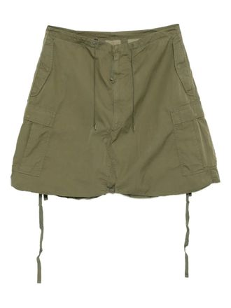 Junya Watanabe drop-crotch shorts - men - Cotton/Nylon - M - Green