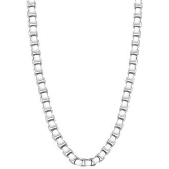 Pompeii3 Mens Polished Steel Clasp 7.5mm Tight Cubic Link 24 Chain