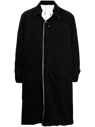 Undercover by Jun Takahashi Cappotto con dettaglio a contrasto - Nero