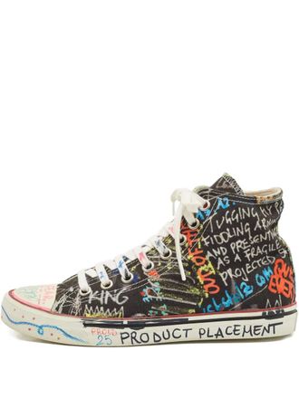 VETEMENTS Sneakers met graffiti-print - Zwart