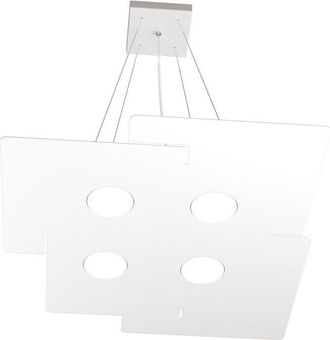 Top-Light Sospensione Moderna Echo Metallo Bianco 4 Luci Gx53