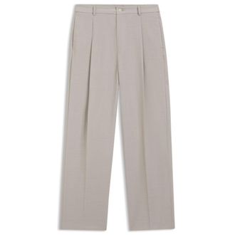 BOSS Relaxed-fit pants in patterned virgin wool