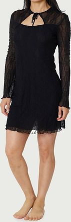 Mariposa Long Sleeve Bow Mini Dress In Night