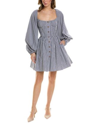 Carolina Herrera Balloon Sleeve Mini Dress